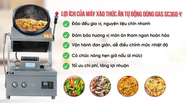 Tiện ích nhận được khi sử dụng máy xào nấu thức ăn tự động Tiện ích nhận được khi sử dụng máy xào nấu thức ăn tự động
