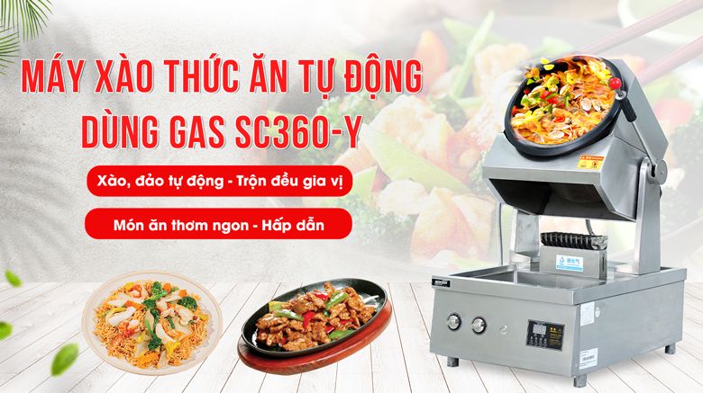 Hình ảnh máy xào thức ăn 100W SC360-Y dùng gas Hình ảnh máy xào thức ăn 100W SC360-Y dùng gas
