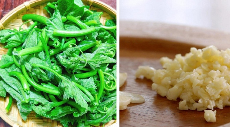 xào rau bí bằng máy nấu ăn, nguyên liệu