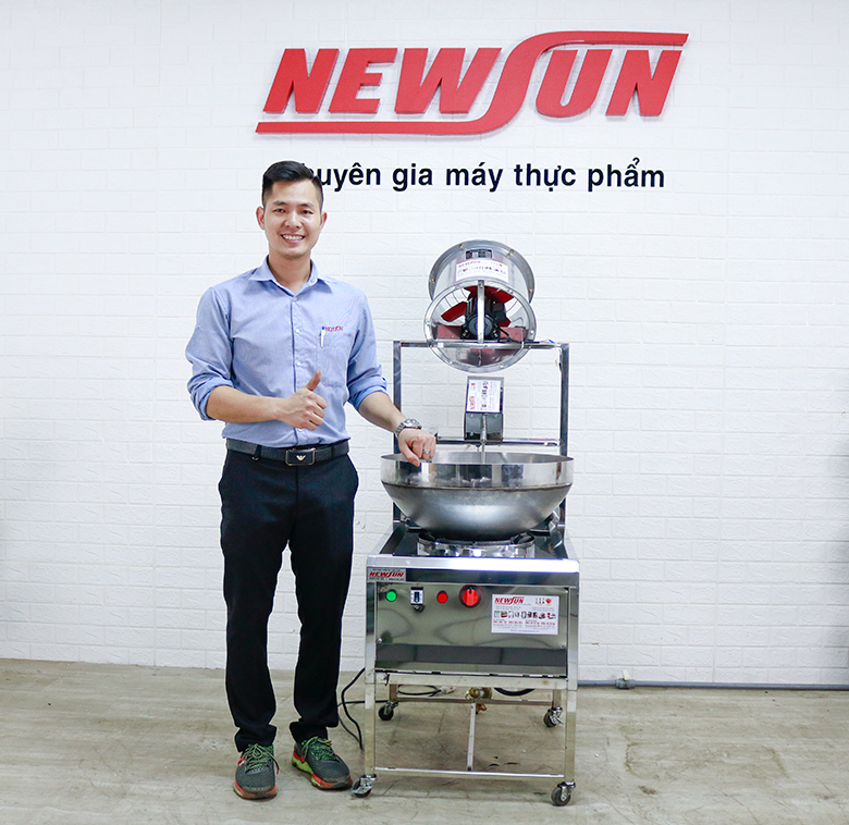 Máy rang cơm kèm quạt hút