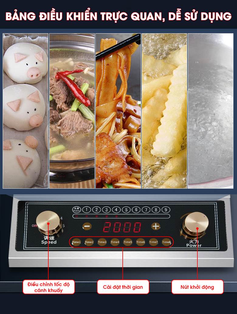 Trang bị các chức năng xào nấu hiện đại, tự động Trang bị các chức năng xào nấu hiện đại, tự động